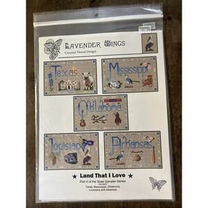 Lavender Wings Land That I Love State Part 4 Counted Cross Stitch Pattern